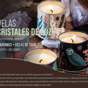 Velas de Soja Con Cristal