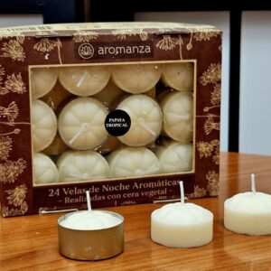 Velas de noche aromáticas cera vegetal (24 unidades)