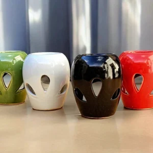 HORNILLO OVAL CON HOJAS 9 CM COD910A