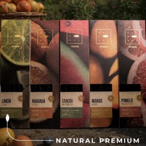 Sahumerios a base de frutas. una hora de duración aproximada. Cada cajita contiene 6 varillas. Esta línea de sahumerios nos trae las bondades naturales de las frutas en sus aromas más deliciosos.
