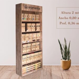 Exhibidor Aromanza grande sin luz