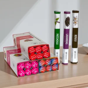 Caja Sahumerios Hexagonal Linea Blanca x 6