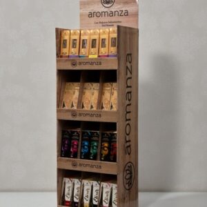 Exhibidor Aromanza Simil Madera(Cartón) 43x30x150