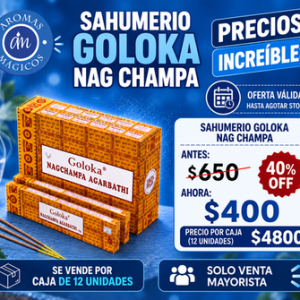 Sahumerios Goloka Nag Champa(Caja x 12 unid)