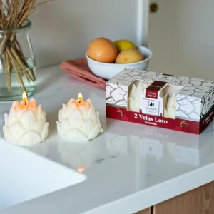 Vela Aromática Cera Vegetal Loto x 2